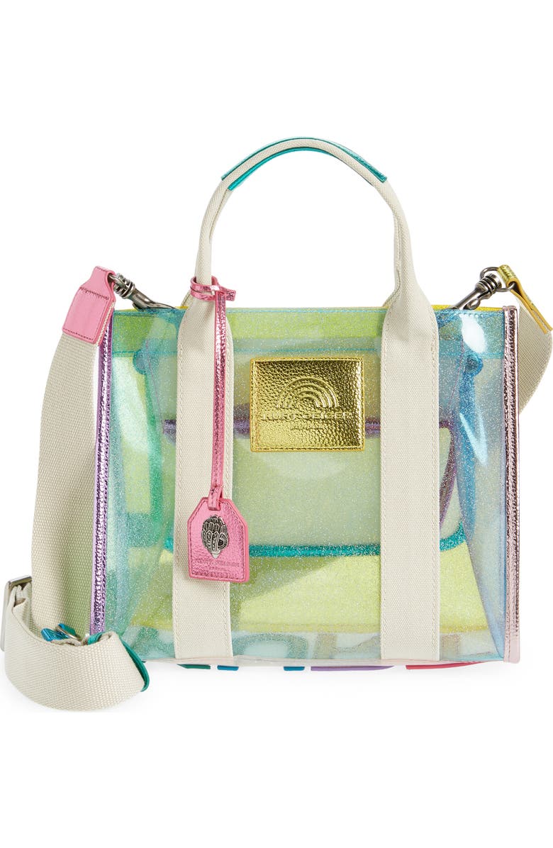 Kurt Geiger London Mini Southbank Vinyl Clear Tote, Main, color, Mult/Other