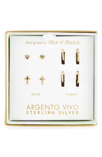 ARGENTO VIVO Pack of Four Assorted Stud & Hoop Earrings