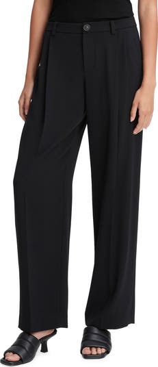 【VINCE】pleated ecovero-blend crepe wide-leg パンツ Vince Pleated Crepe Pants | Nordstrom
