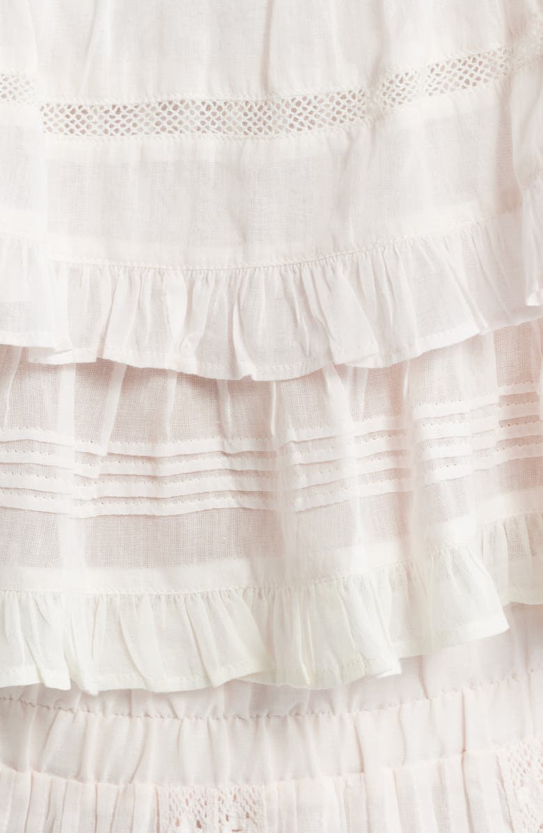 LoveShackFancy Novalee Ruffle Cotton Dobby Top, Alternate, color, 