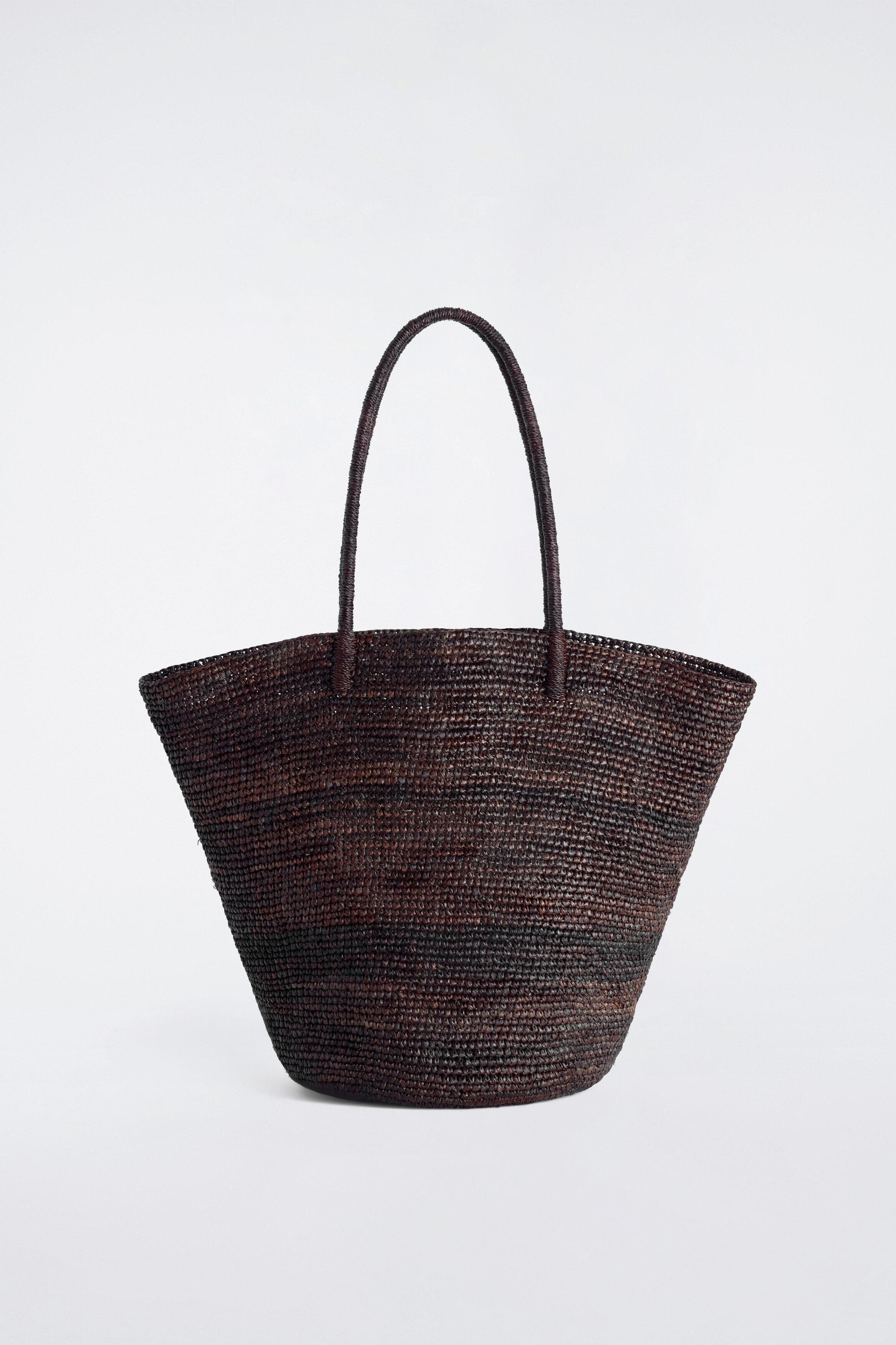 Oversized Hand-woven Market Tote - Straw, Alternate, color, BROWN