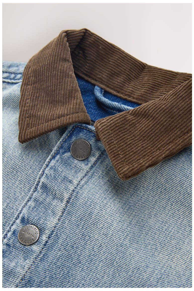 Kids' Carpenter Collar Denim Shirt Jacket, Alternate, color, BLUE