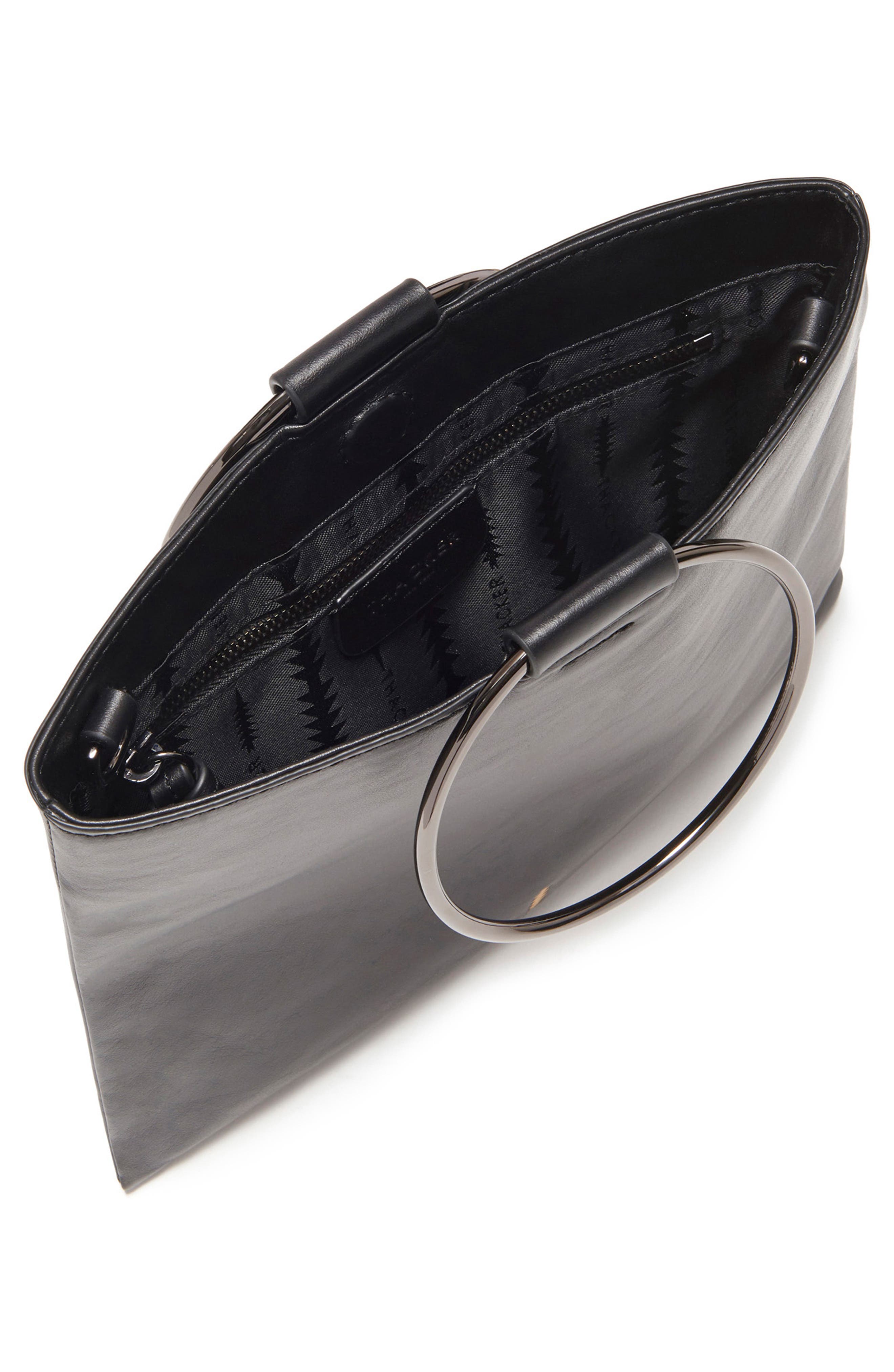 Thacker Le Pouch Leather Ring Handle Crossbody Bag, Alternate, color, 