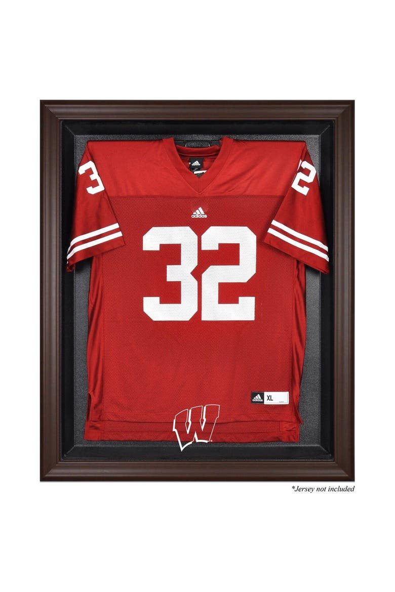 Wisconsin Badgers Brown Framed Logo Jersey Display Case, Main, color, Brown