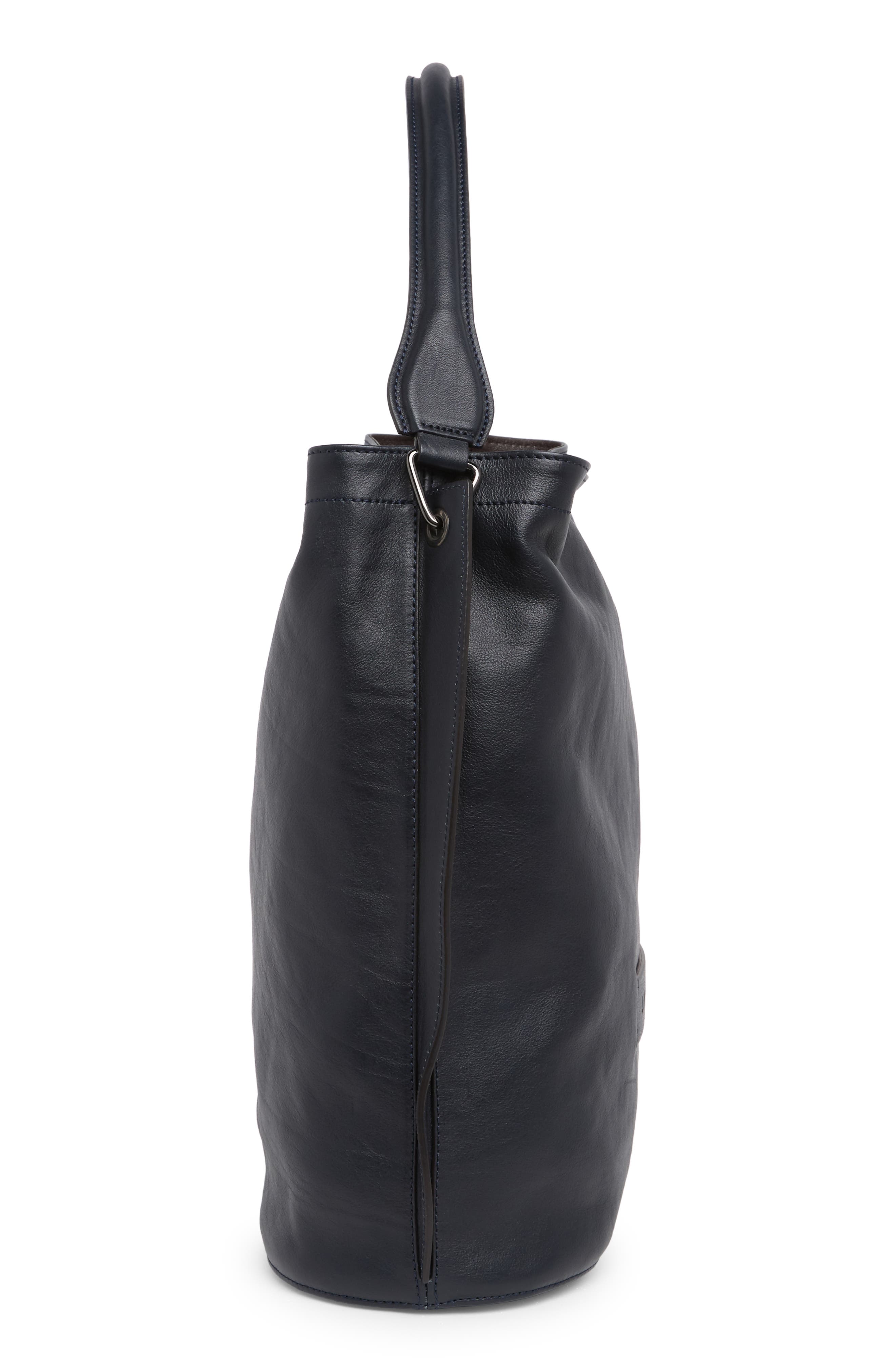 Longchamp Leather Hobo Bag, Alternate, color, 