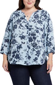 NYDJ Semisheer Pintuck Blouse