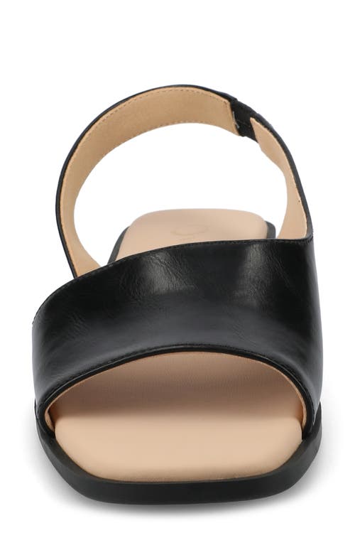 Journee Collection Brinsley Slingback Sandal In Black Pu
