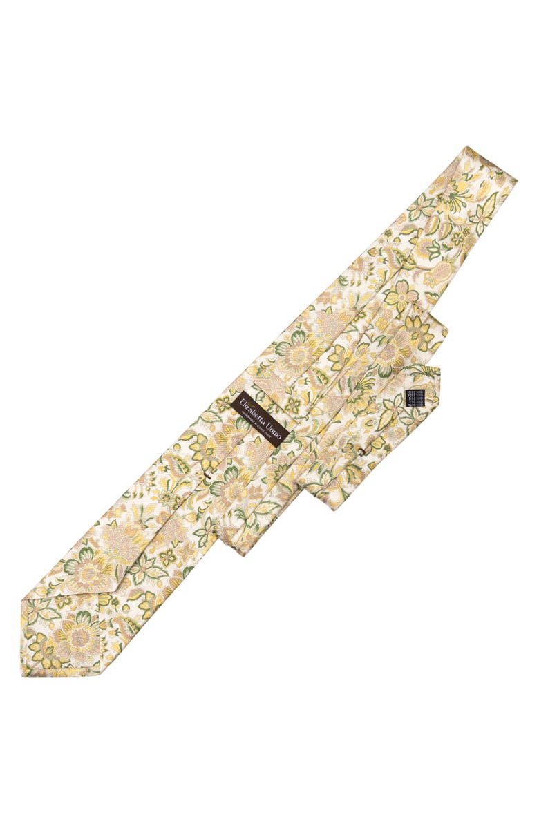 Elizabetta Catania - Printed Silk Tie for Men, Alternate, color, Yellow