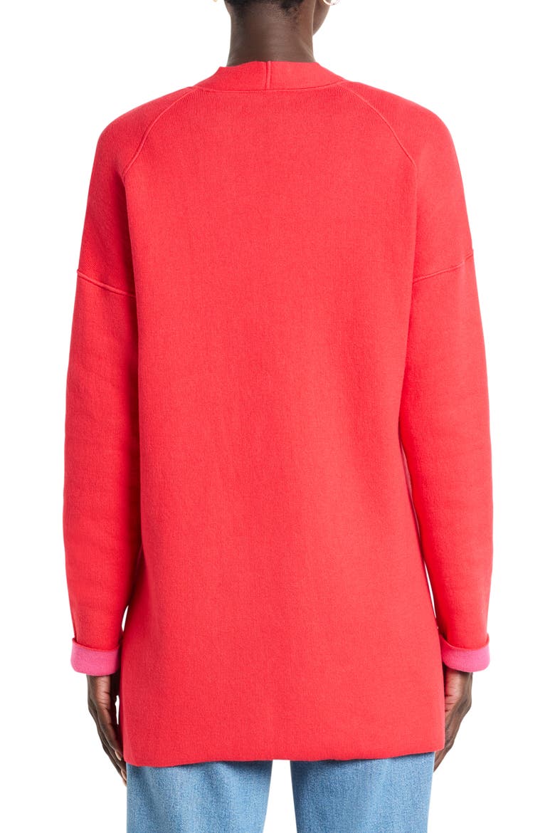 Sunset Breeze Patch Pocket Cardigan, Alternate, color, HAUTE RED