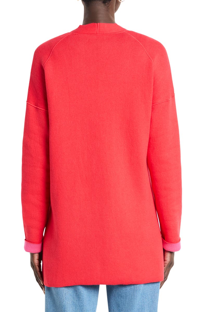 NIC+ZOE Sunset Breeze Patch Pocket Cardigan, Alternate, color, Haute Red