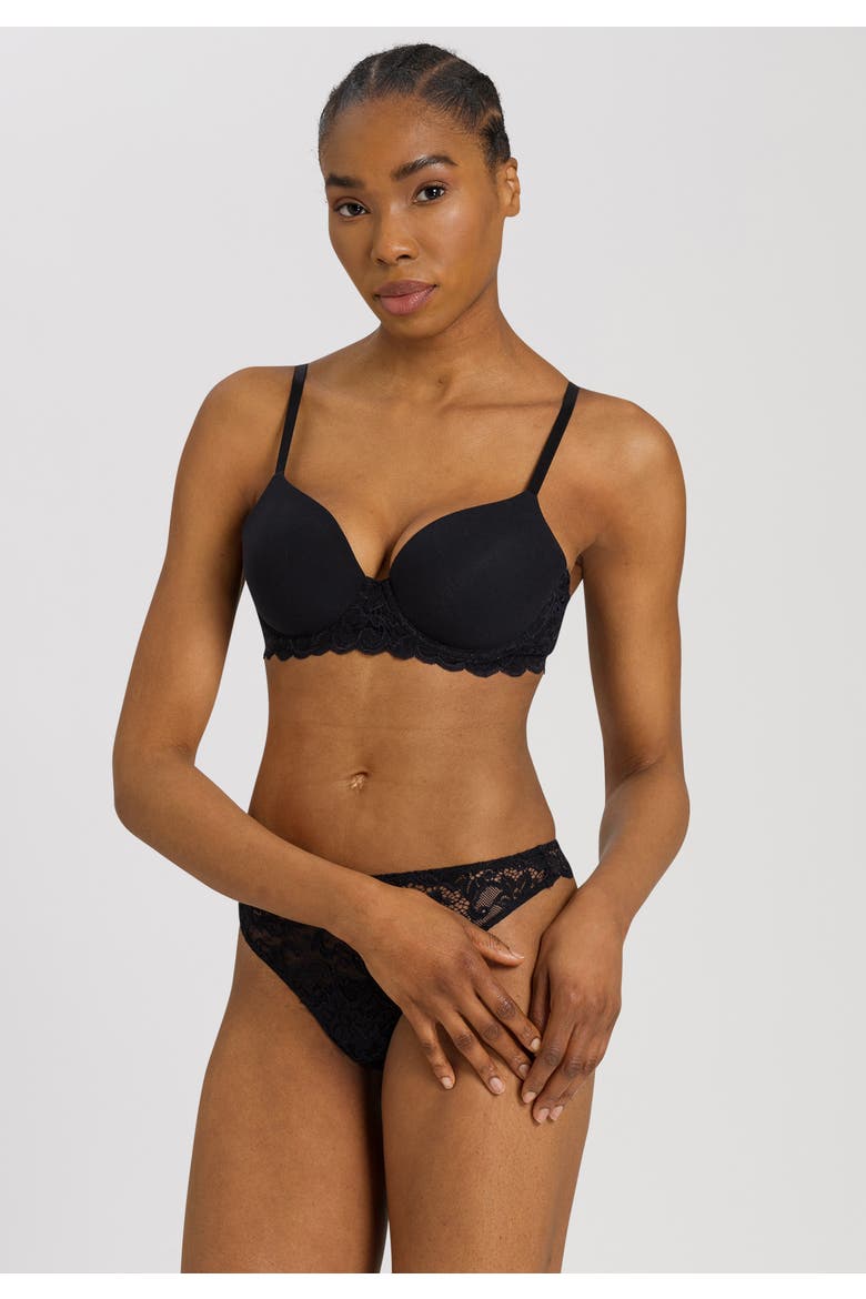 Luxury Moments Lace T-Shirt Bra, Alternate, color, Black
