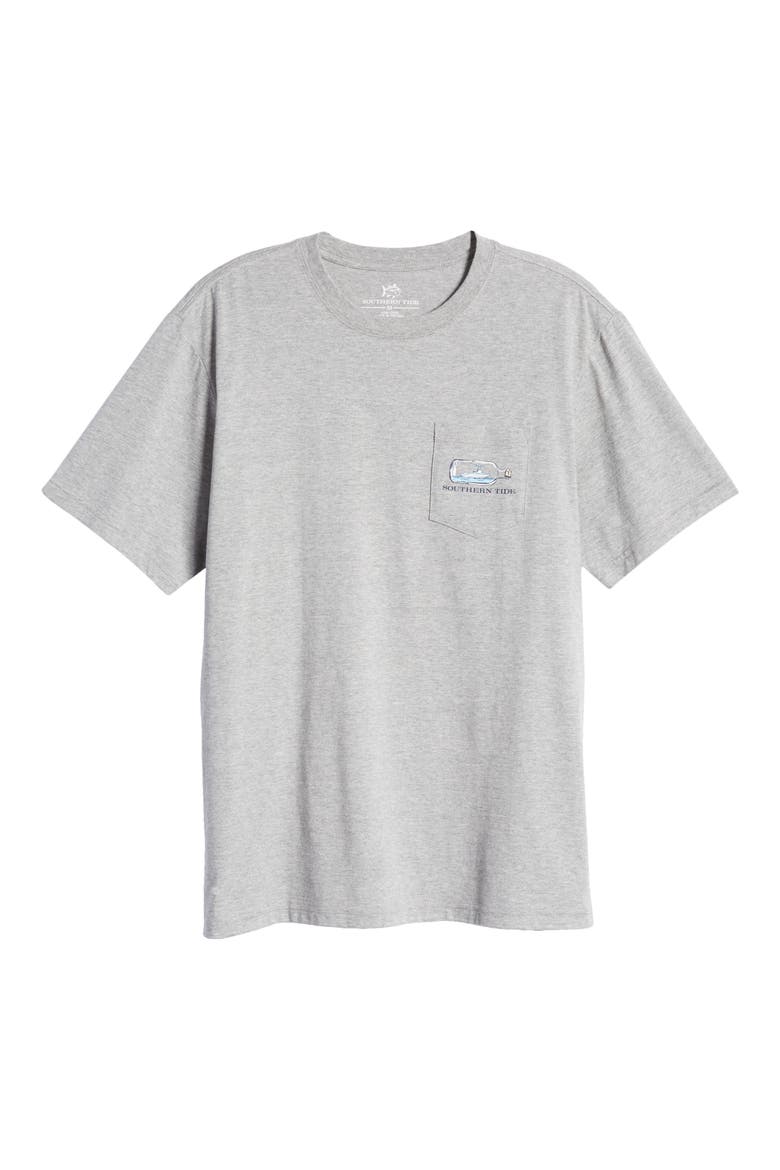 Boat in a Bottle Pocket Graphic Tee, Alternate, color, HEATHER GREY
