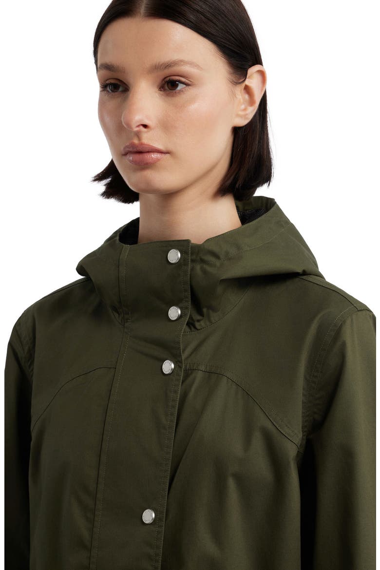 Adela Hooded Waterproof Jacket, Alternate, color, HUNTER GREEN