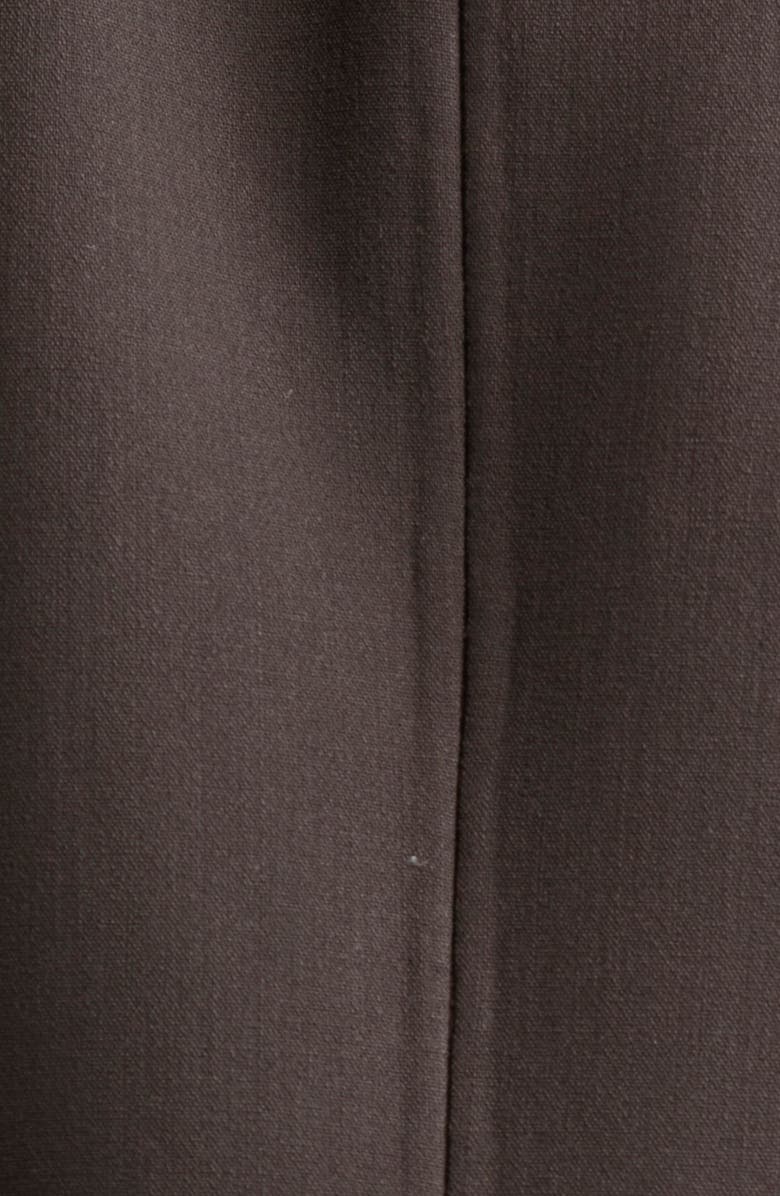 Michael Kors Collection Asymmetric Sleeveless Wool Stretch Crepe Shift Dress, Alternate, color, Chocolate