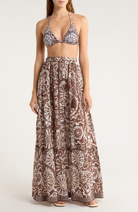 Ariella Cotton Cover-Up Maxi Skirt
