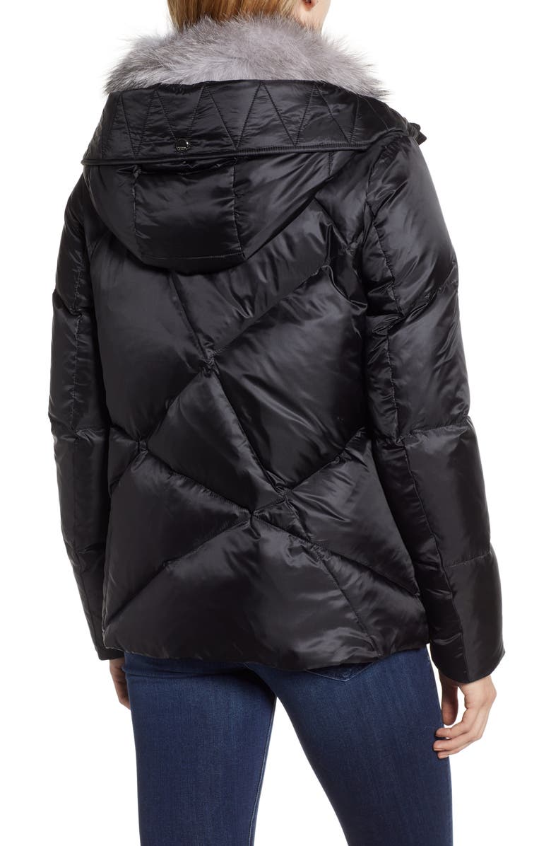 Andrew Marc Artistic Puffer Jacket with Removable Genuine Fox Fur Trim, Alternate, color, 