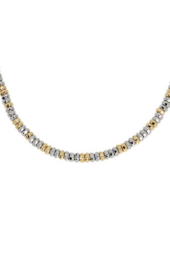 Allsaints Beaded Collar Necklace In Two Tone