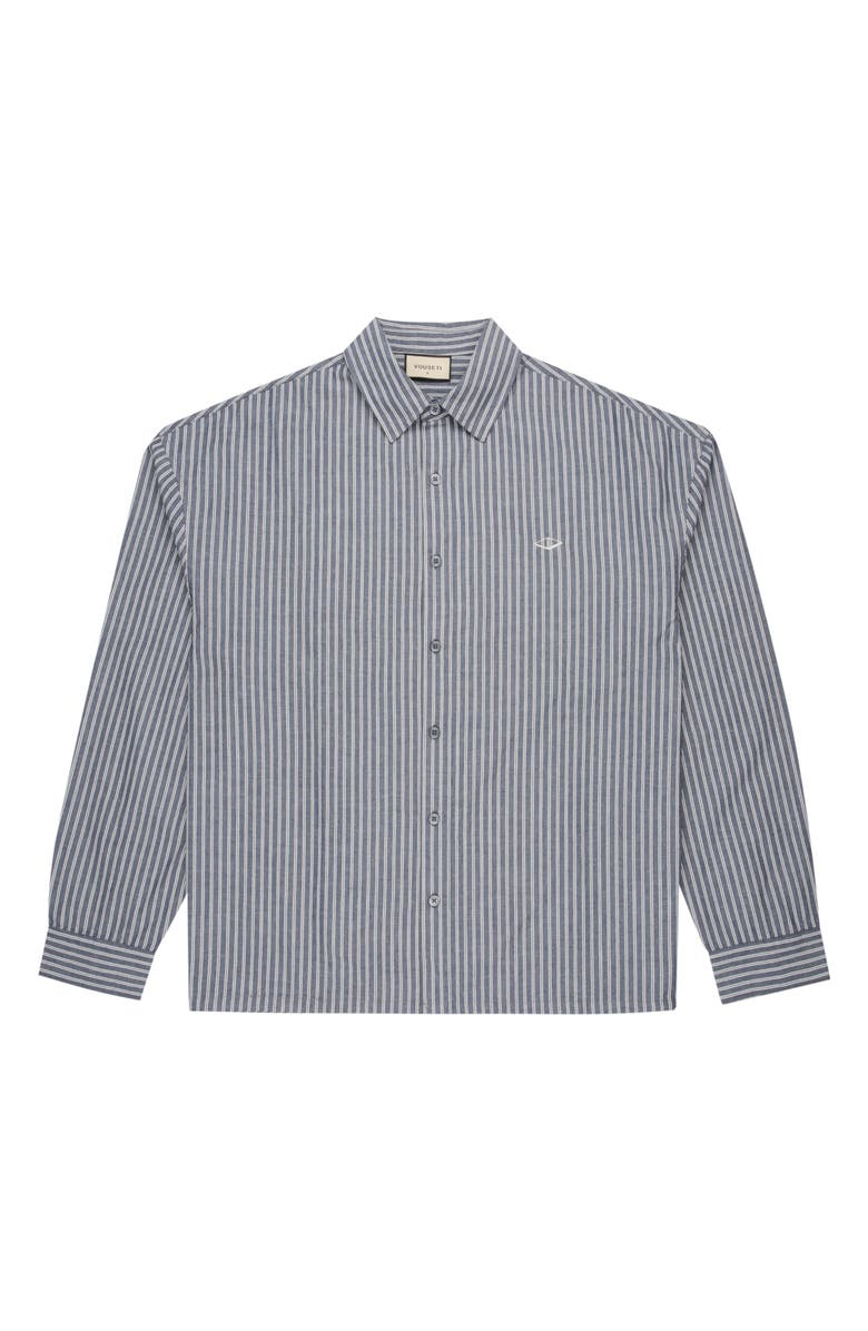 VOUSETI Off Court Boxy Fit Stripe Cotton Button-Up Shirt, Alternate, color, 