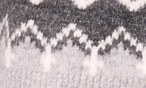 Cece Fair Isle Cardigan In Gray