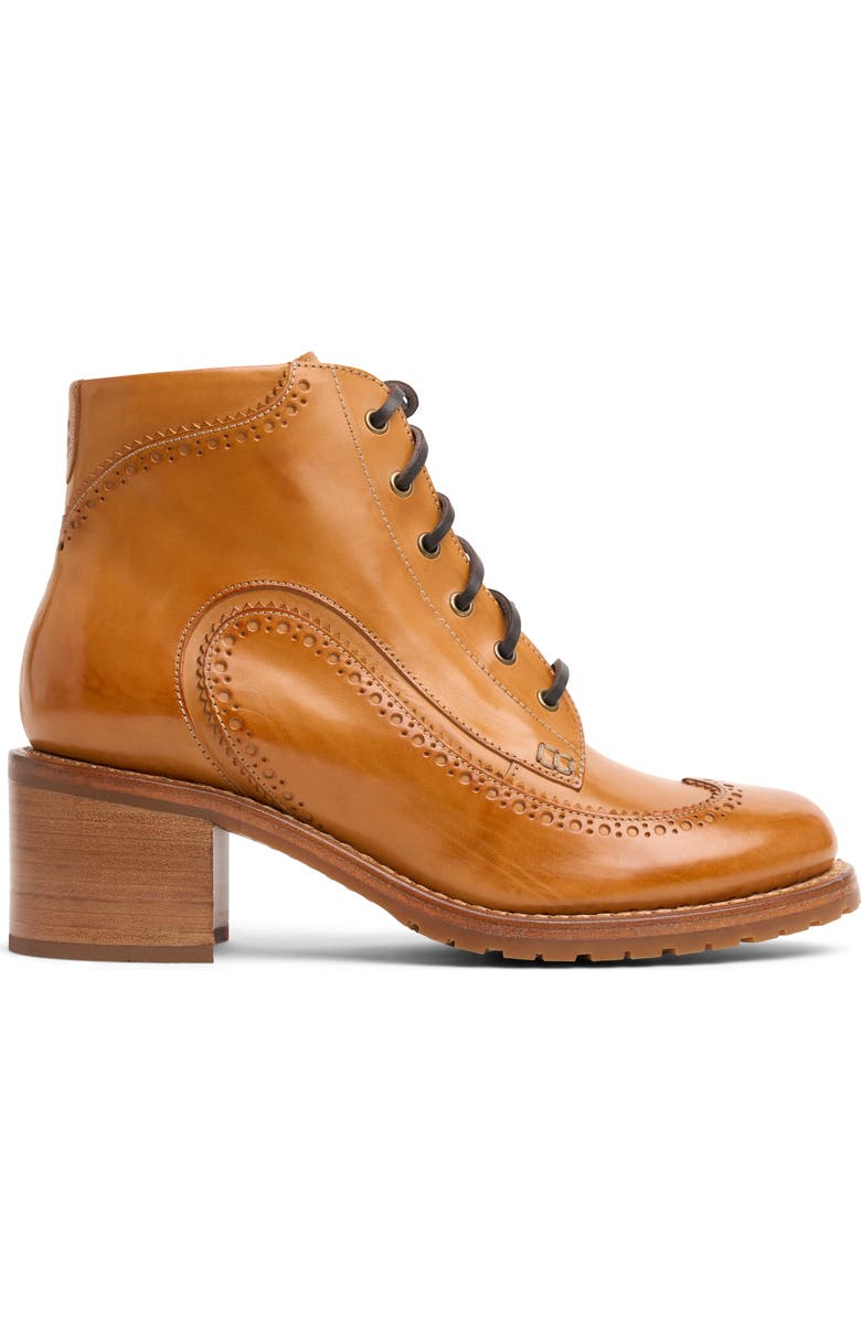 The Office of Angela Scott Miss Willa Lace-Up Wingtip Bootie, Alternate, color,