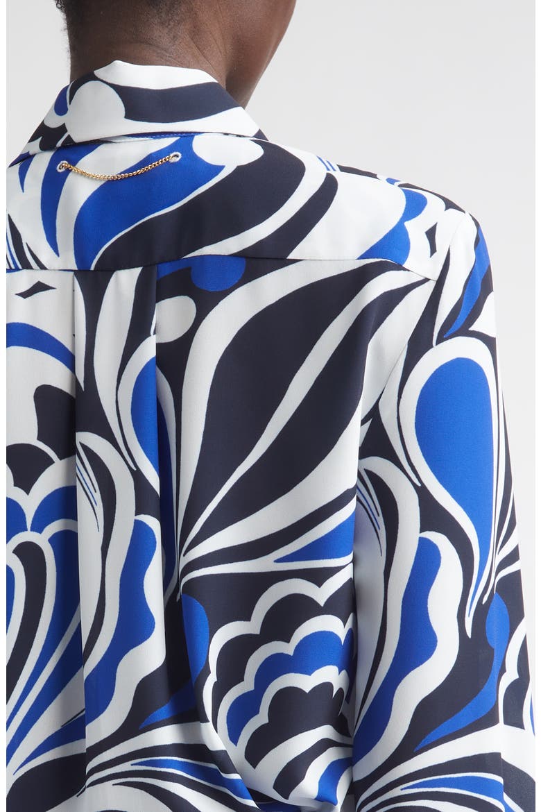 Midcentury Scroll Button-Up Shirt, Alternate, color, MIDNIGHT/ WHITE/ COBALT MULTI