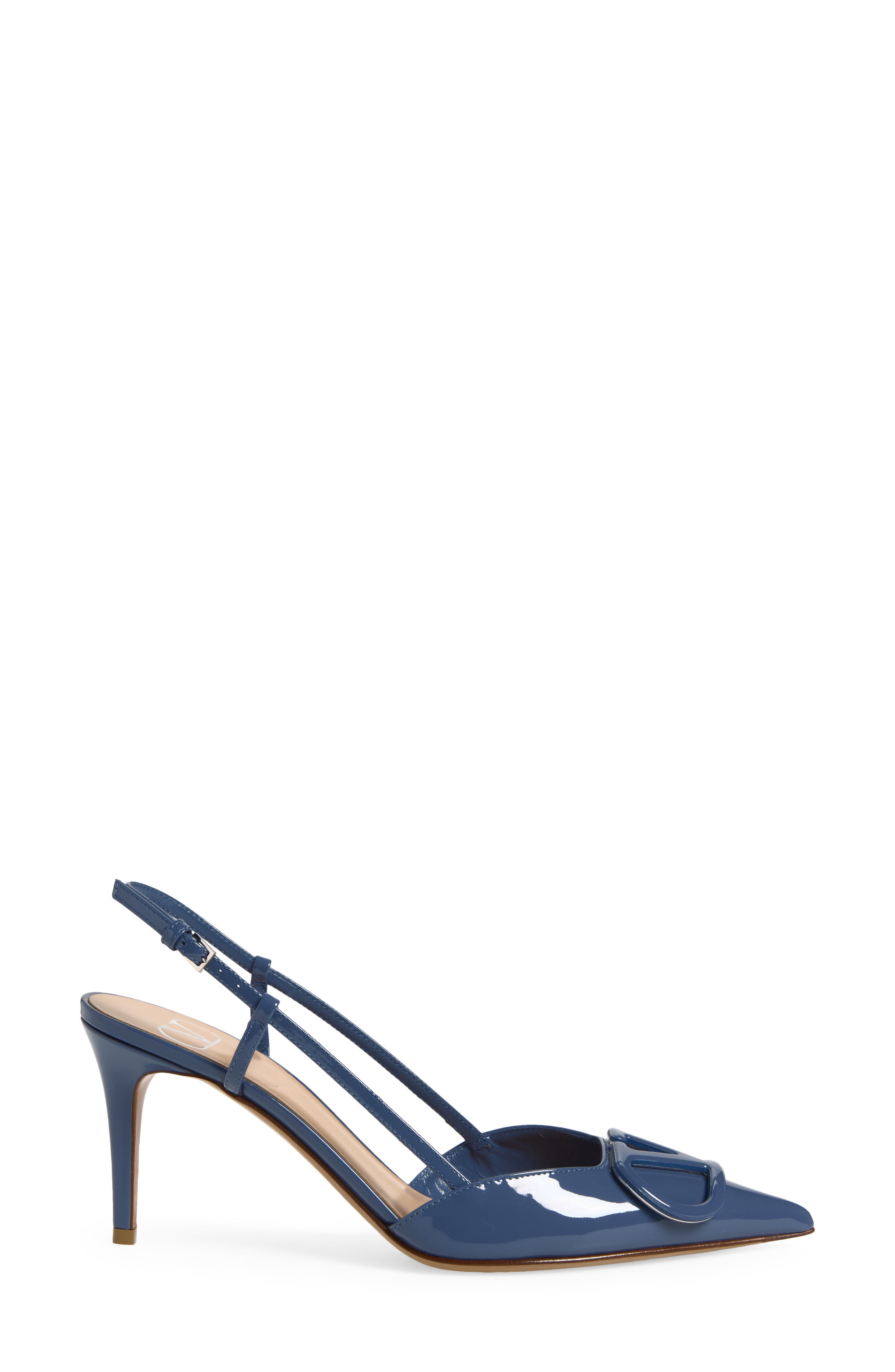 VLOGO Pointed Toe Slingback Pump, Alternate, color, BLUE