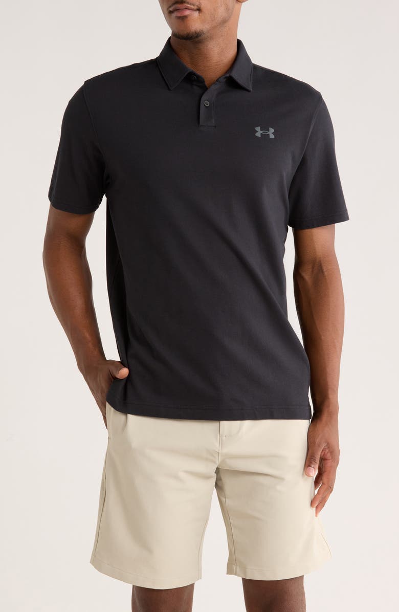 Under Armour Playoff Piqué Polo, Main, color, Black