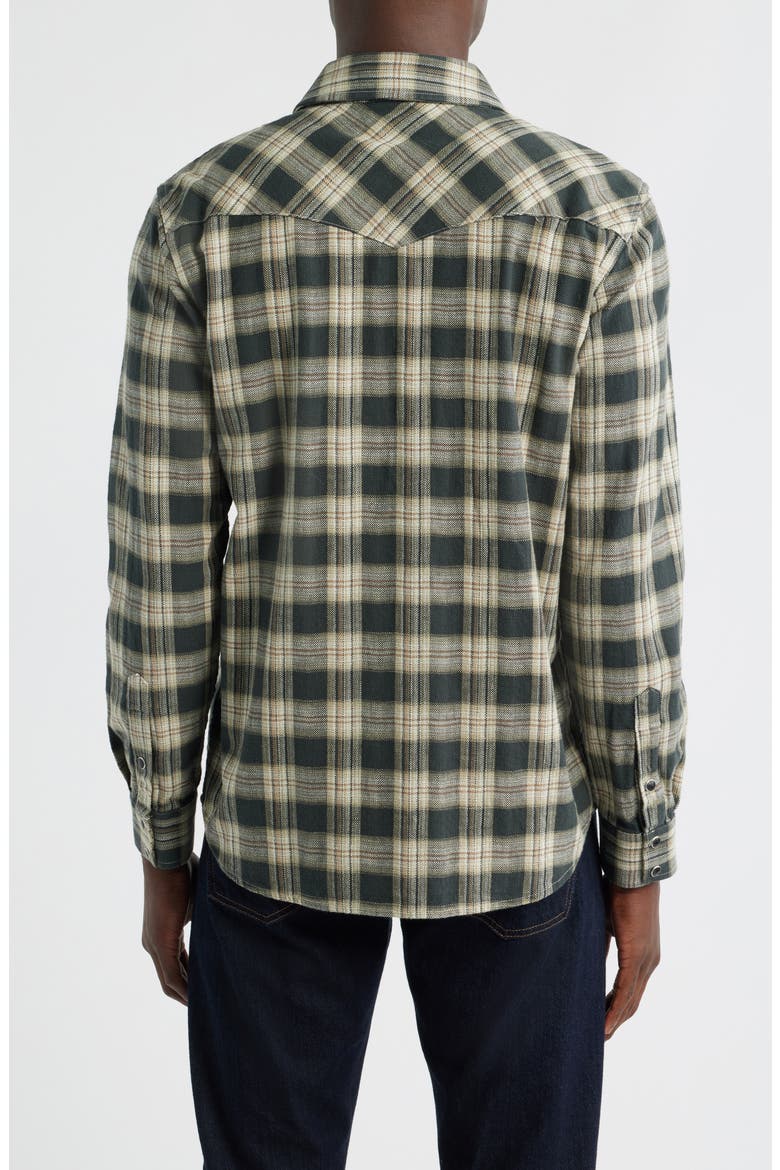 Huston Classic Fit Plaid Western Snap-Up Shirt, Alternate, color, CHARCOAL GREY MULTI