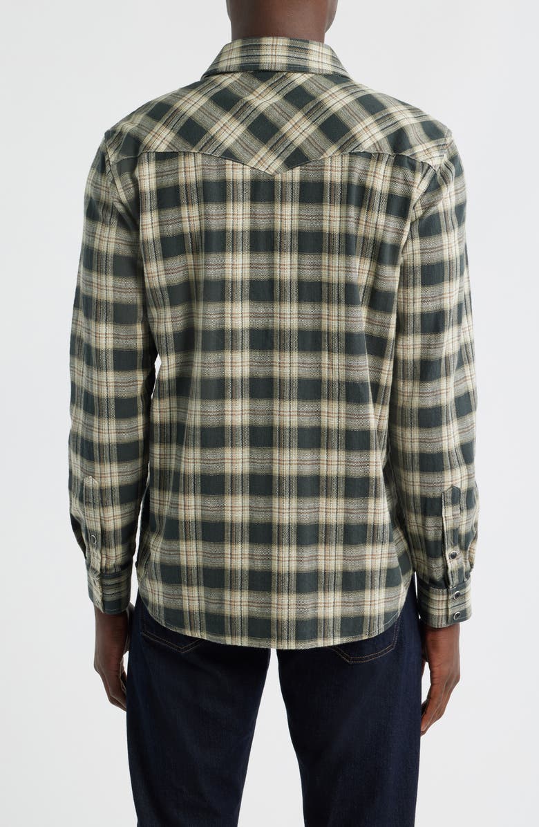AG Huston Classic Fit Plaid Western Snap-Up Shirt, Alternate, color, Charcoal Grey Multi