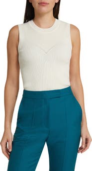 BOSS Felishia Rib Sleeveless Sweater