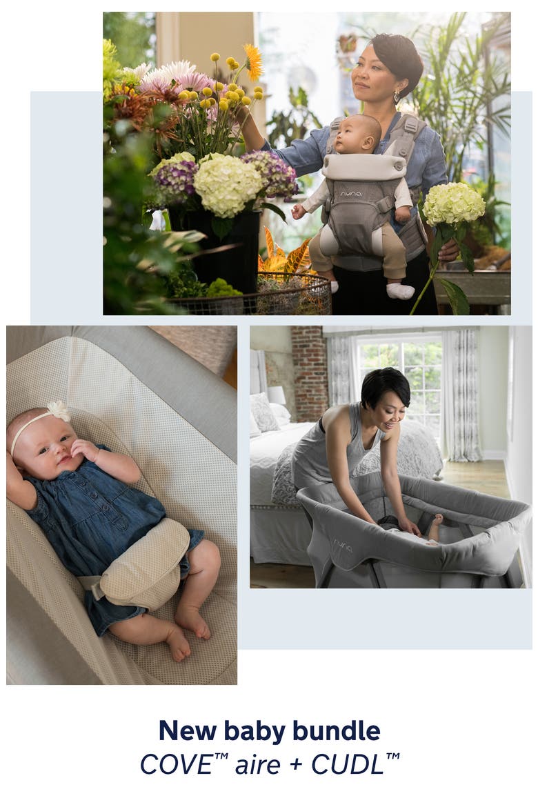 COVE Aire Travel Crib & CUDL Baby Carrier Set, Alternate, color, CAVIAR