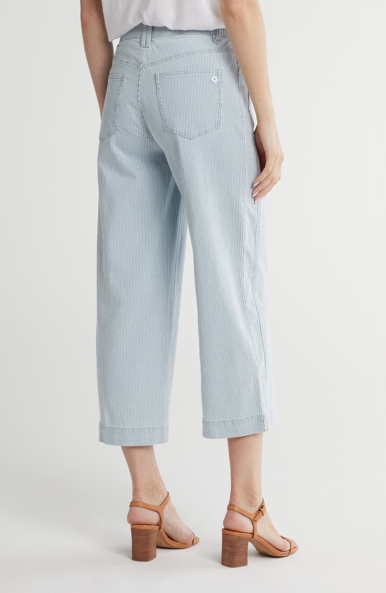 Democracy Railroad Stripe Wide Leg Ankle Crop, Alternate, color, 