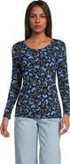 Lands' End Lightweight Jersey Skimming Long Sleeve Scoop Neck T-shirt
