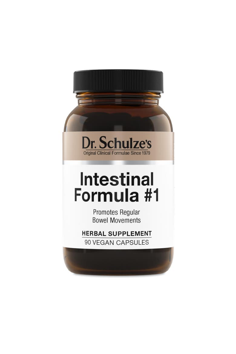 Intestinal Formula #1 Supplement for Colon Health Support and Regular Bowel Movements, Plant-Based, Main, color, Brown
