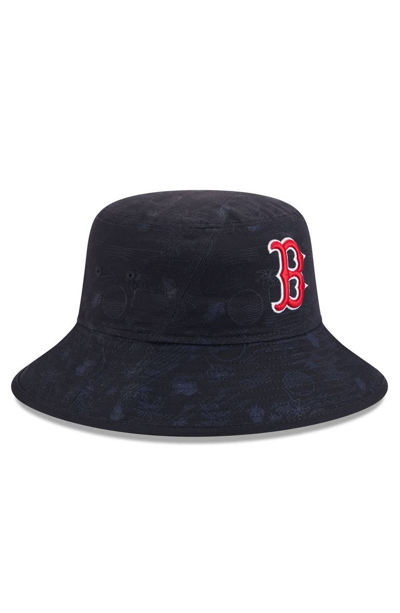 New Era Youth New Era  Navy Boston Red Sox 2025 Spring Training All Over Print Bucket Hat, Alternate, color, Navy