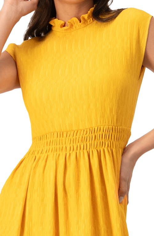 Ivonne Sleeveless High Neck Long Dress In Yellow