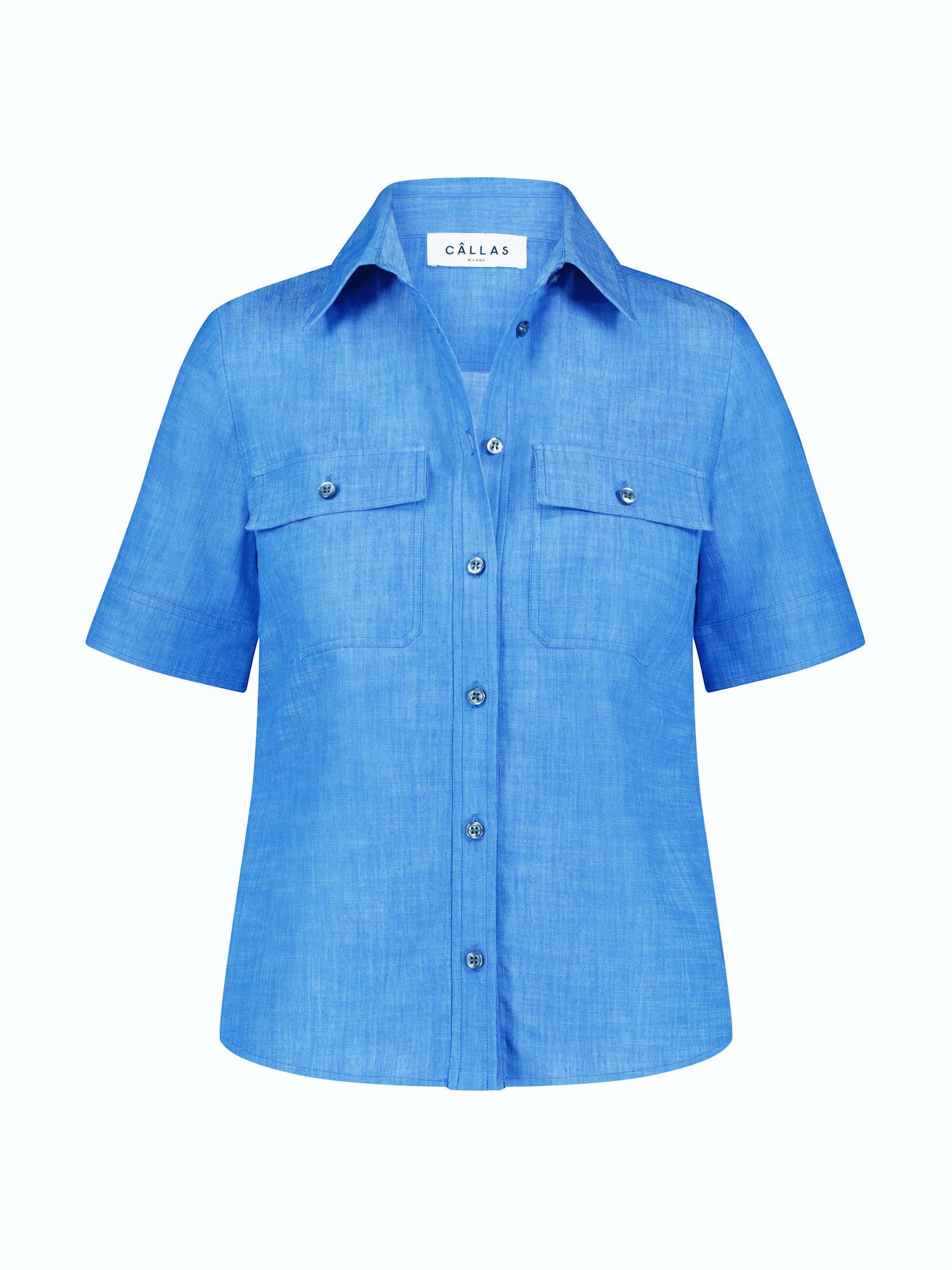 Vesper Stretch denim poplin shirt
