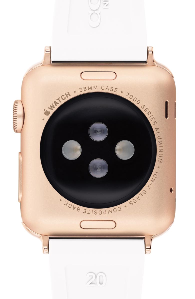 COACH Signature C Rubber Apple Watch<sup>®</sup> Band, Alternate, color, 
