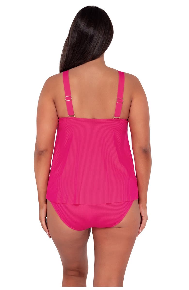 Sunsets Escape Sadie Tankini Swimsuit Top, Alternate, color, Begonia Sandbar Rib