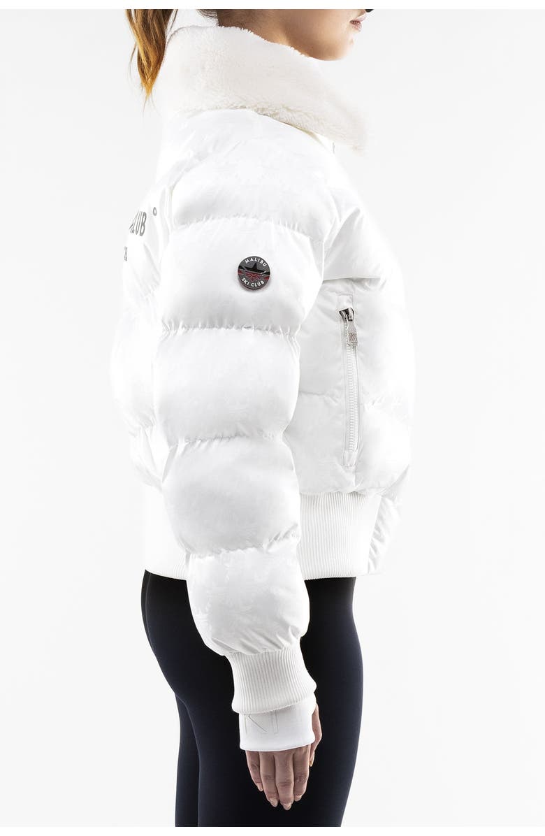 Malibu Ski Club Monogram Classic Bomber, Alternate, color, White