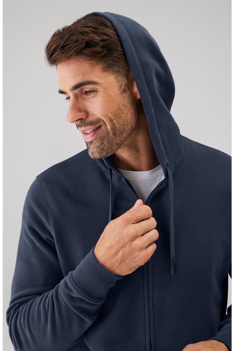 Ace Cotton Blend French Terry Zip Hoodie, Alternate, color, TOTAL ECLIPSE
