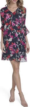 Calvin Klein Floral Chiffon Dress