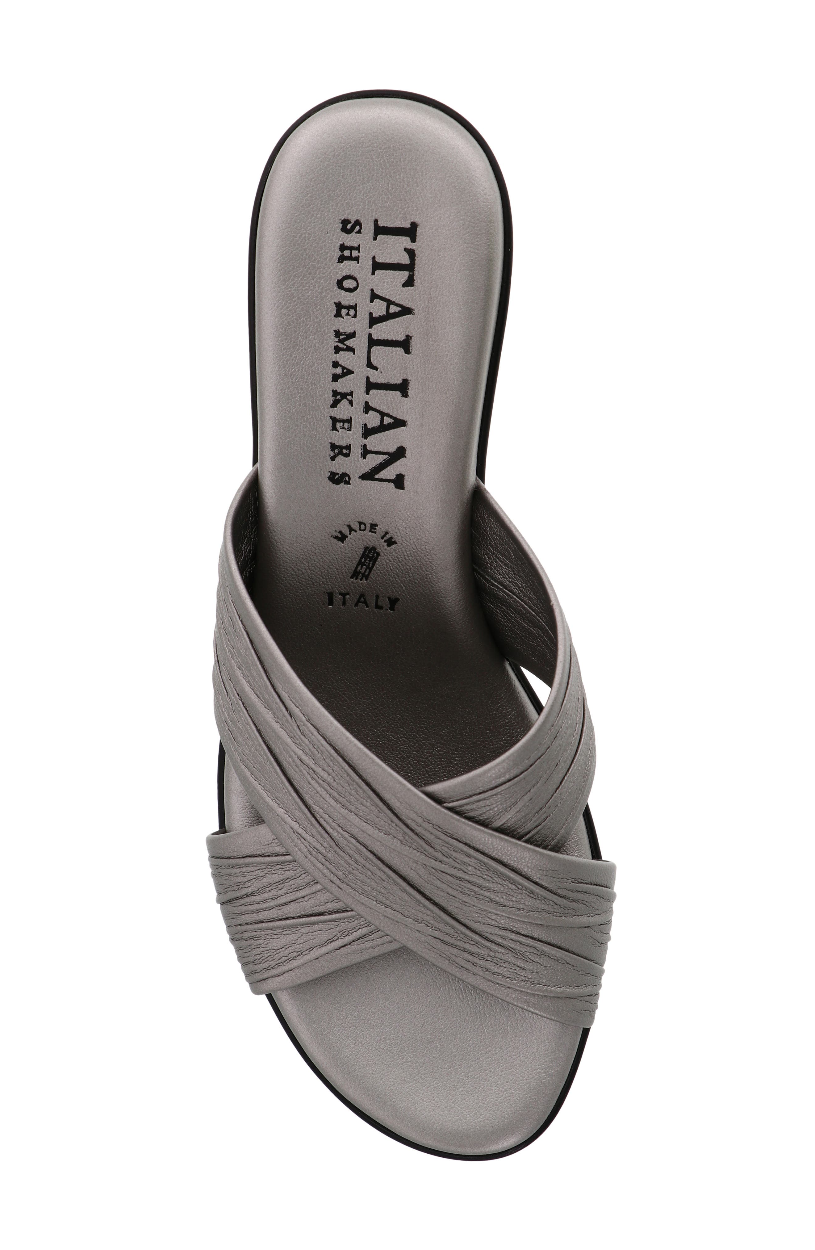 ITALIAN SHOEMAKERS Kenny Wedge Slide Sandal, Alternate, color, Pewter