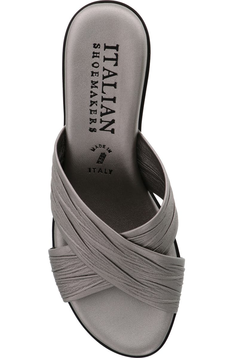 ITALIAN SHOEMAKERS Kenny Wedge Slide Sandal, Alternate, color, Pewter