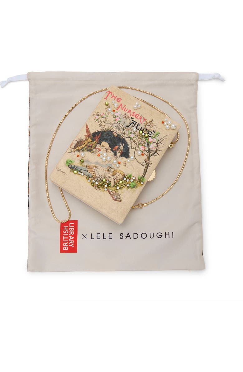 Lele Sadoughi The Nursery Alice Book Clutch, Alternate, color, Ivory