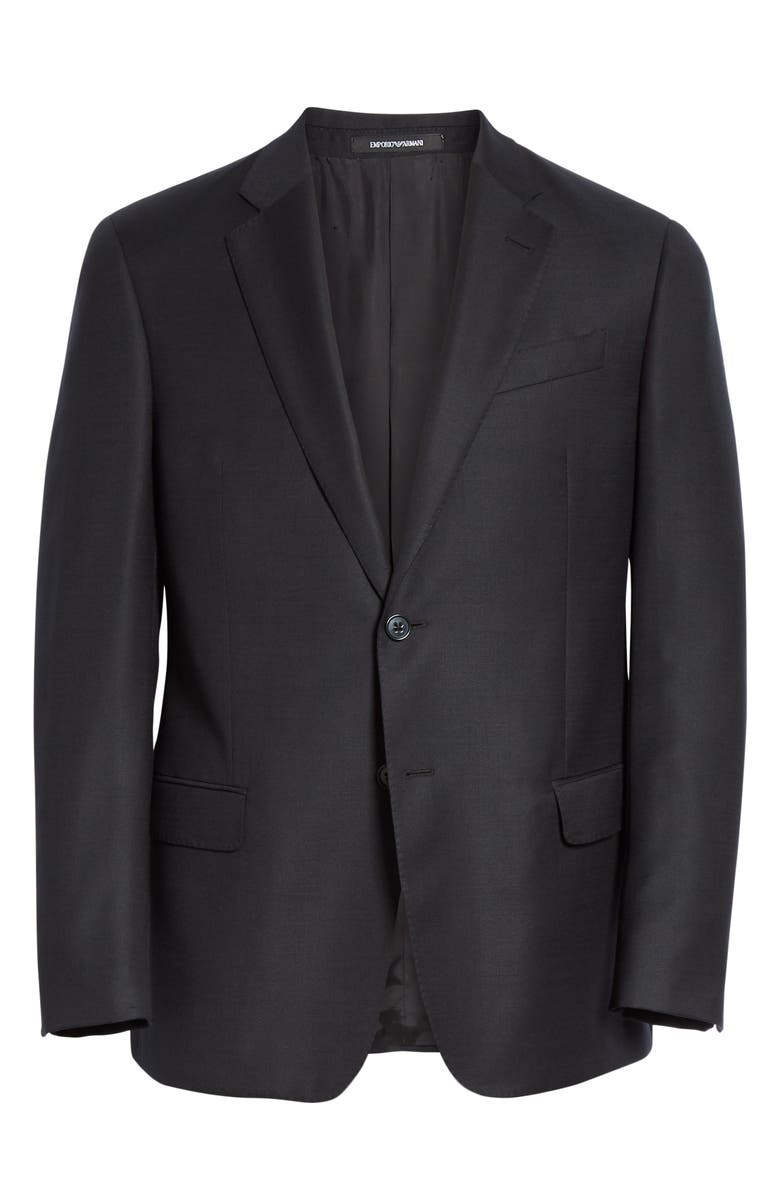 Emporio Armani Trim Fit Wool Blazer, Alternate, color, 