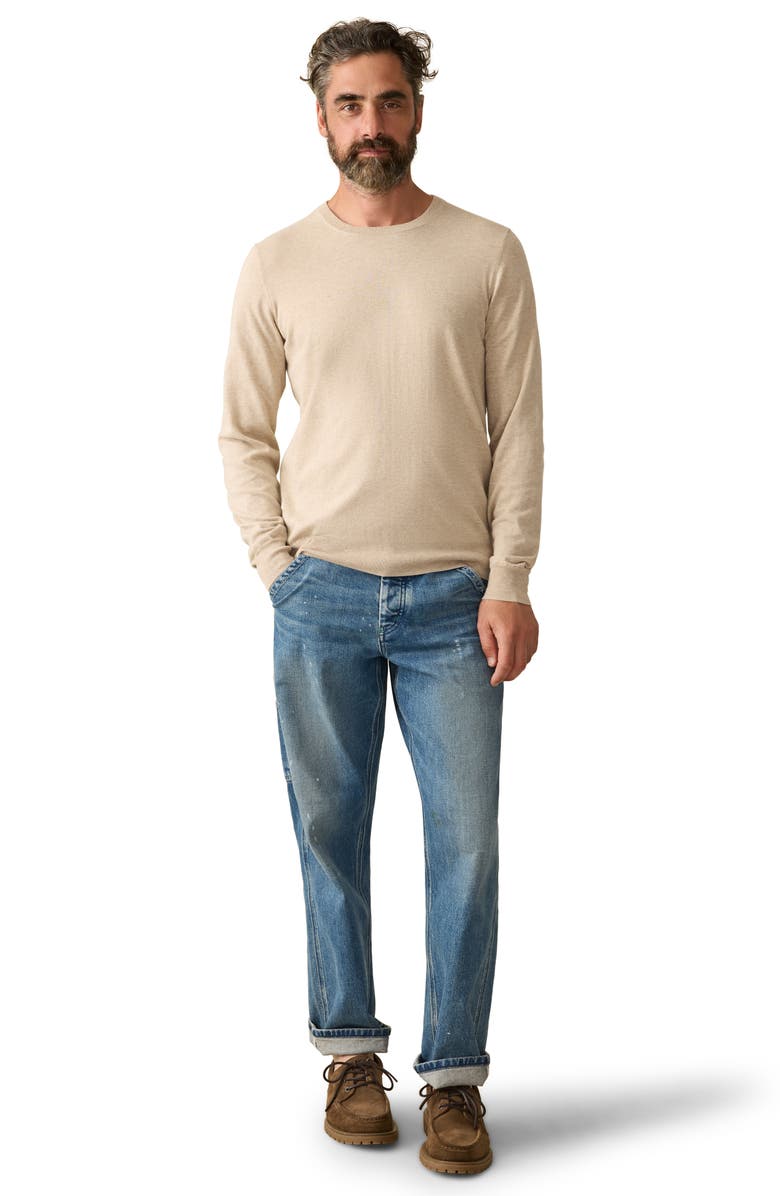 Faherty Movement Long Sleeve Sweater, Alternate, color, Soft Dune Heather