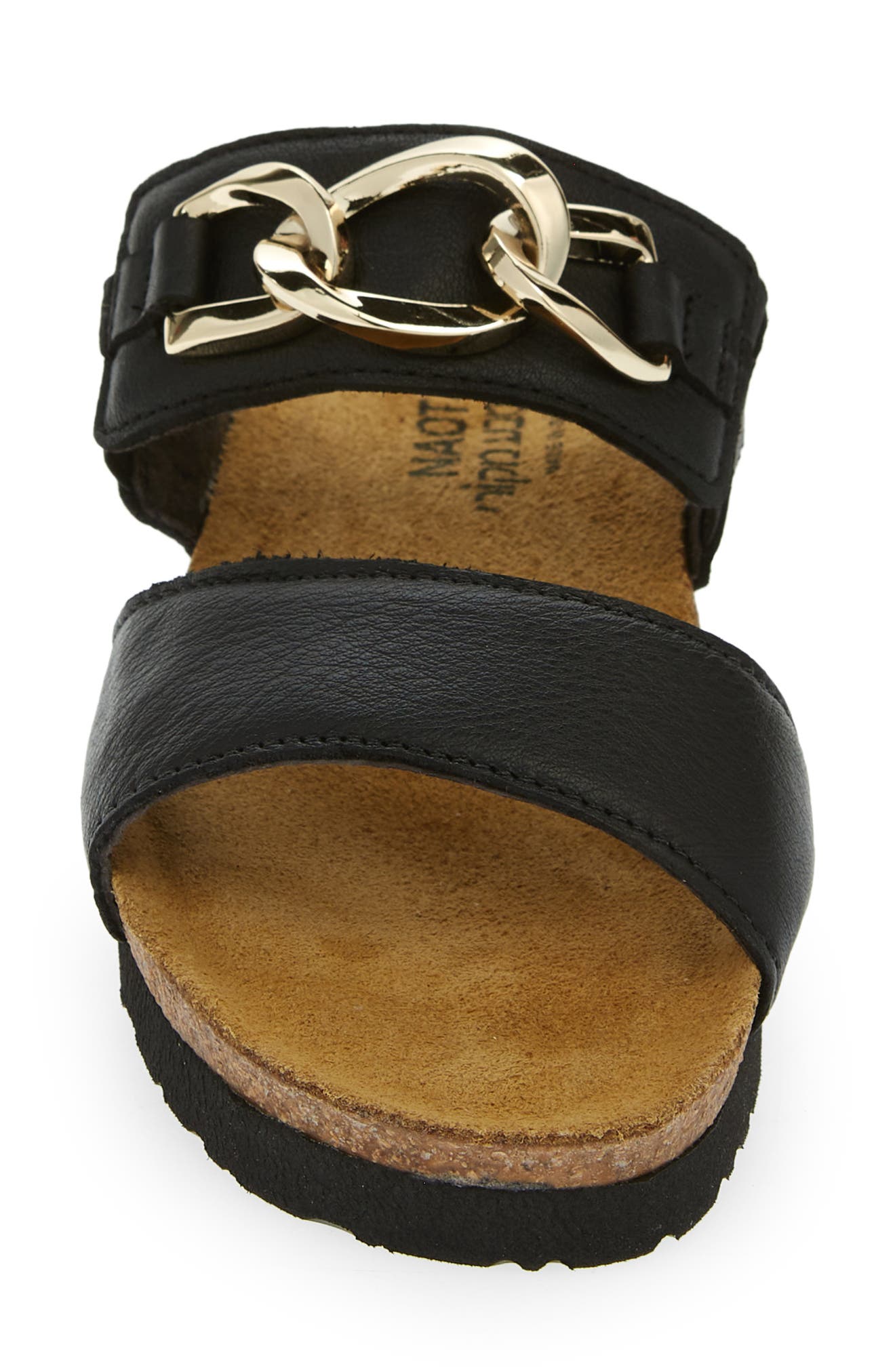 Naot Victoria Wedge Slide Sandal, Alternate, color, Soft Black Leather