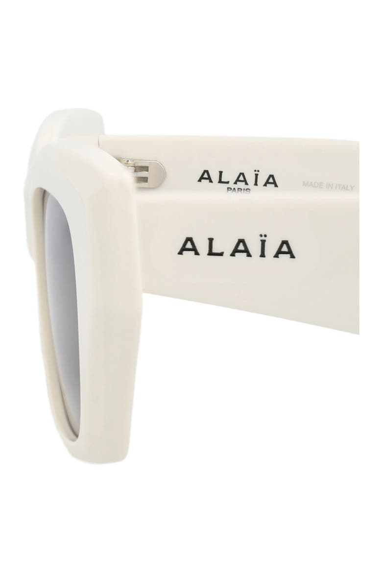 50mm Square Sunglasses, Alternate, color, WHITE WHITE GREY