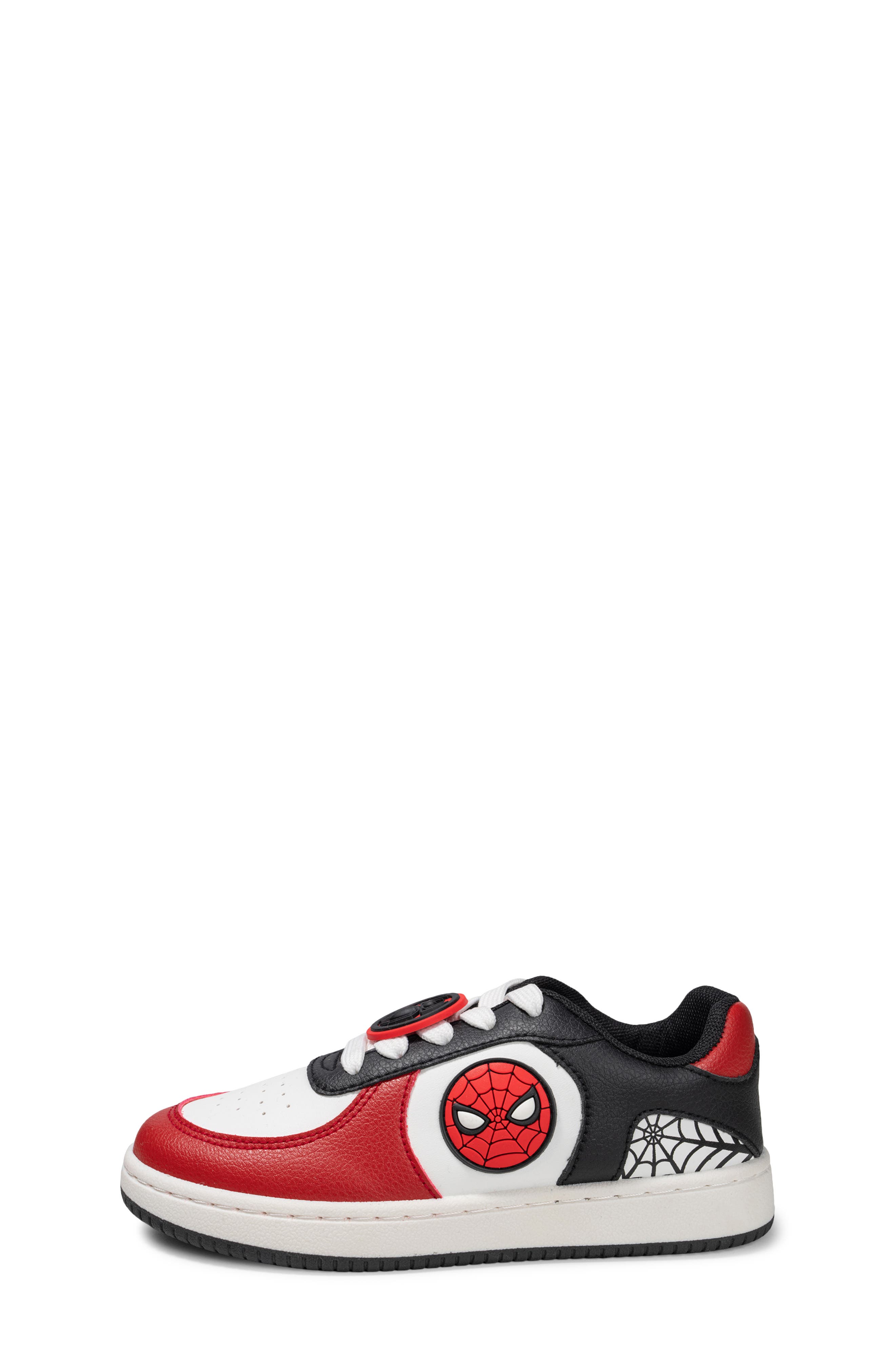 Kids' Spider-Man Court Sneaker, Alternate, color, RED/ WHITE